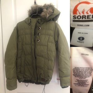 Sorel green women’s jacket